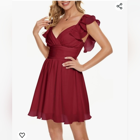 Surplus a-line mini dress size medium Burgundy - Picture 2 of 12